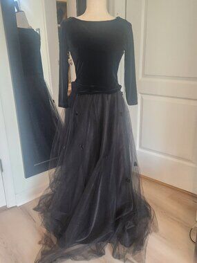 Vintage Kathlin Argiro Atelier 2-piece Black Fantasy Ball Gown